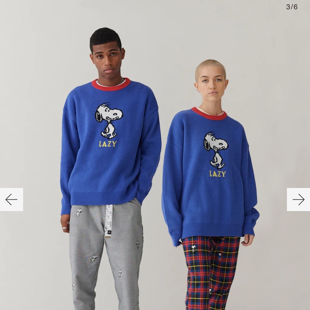 Lazy Oaf x Peanuts co-lab sweater, XXL